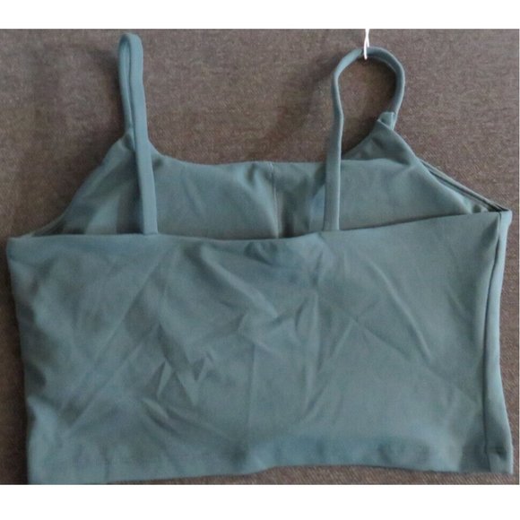 Halara Size S Blue Spruce Cropped Active Tank Top, Built In Bra - Picture 7 of 9